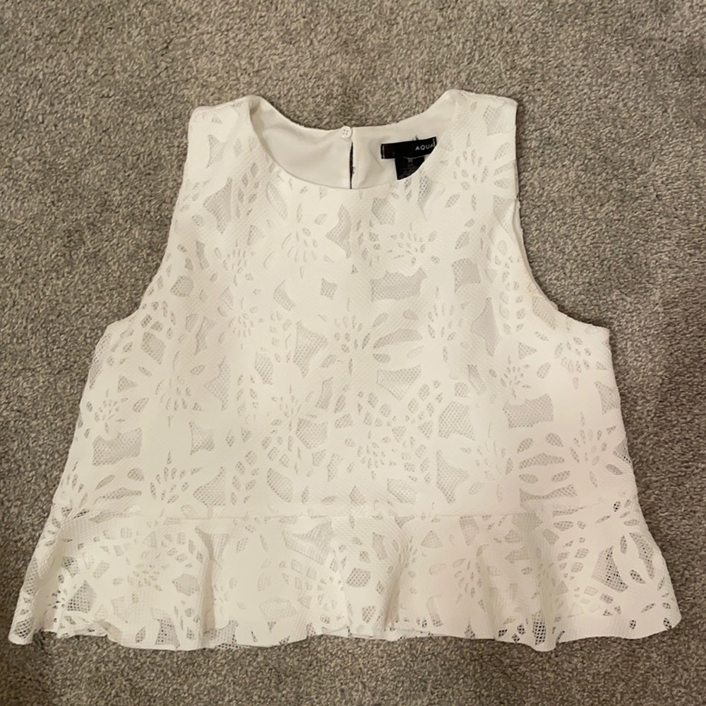 White Aqua Top, Medium
